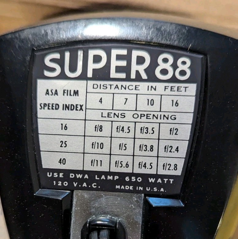 Westinghouse Super 88 Movie Light 650 Watt Beam Vintage Camera or Video