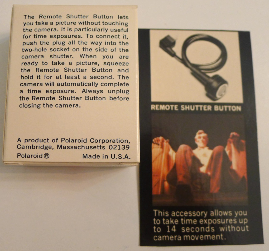 Polaroid Instant SX-70 Camera #112 Remote Shutter Button + Box & Add – TESTED CC