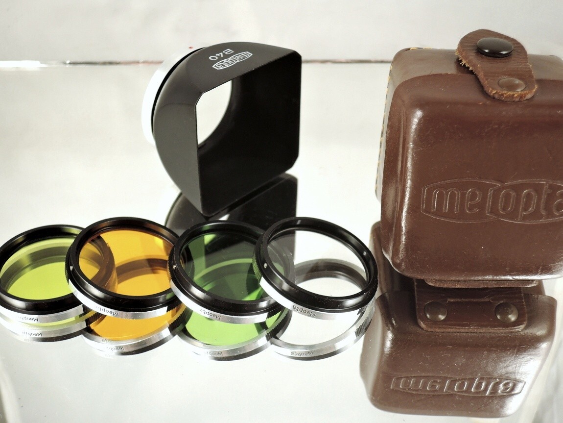 Flexaret MEOPTA RARE set Shade Hood B40 & Filters B36 Czechoslovakia Genuine