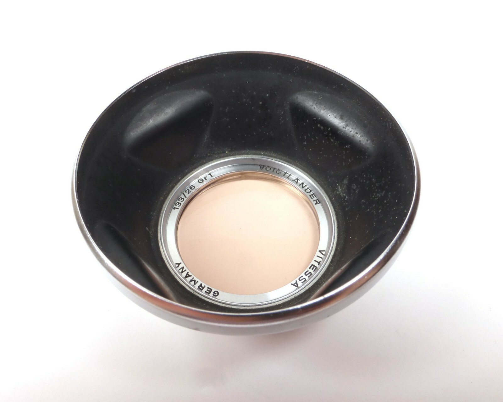 Voigtlander Vitessa 34.5mm Push Fit Chrome Lens Hood Shade125/20