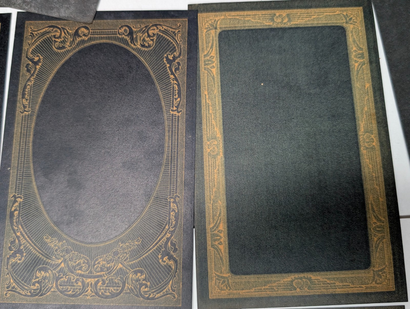SET 1910s Ornate Millard Manning Photo Matts Negative Frames Develop RPPC Postal
