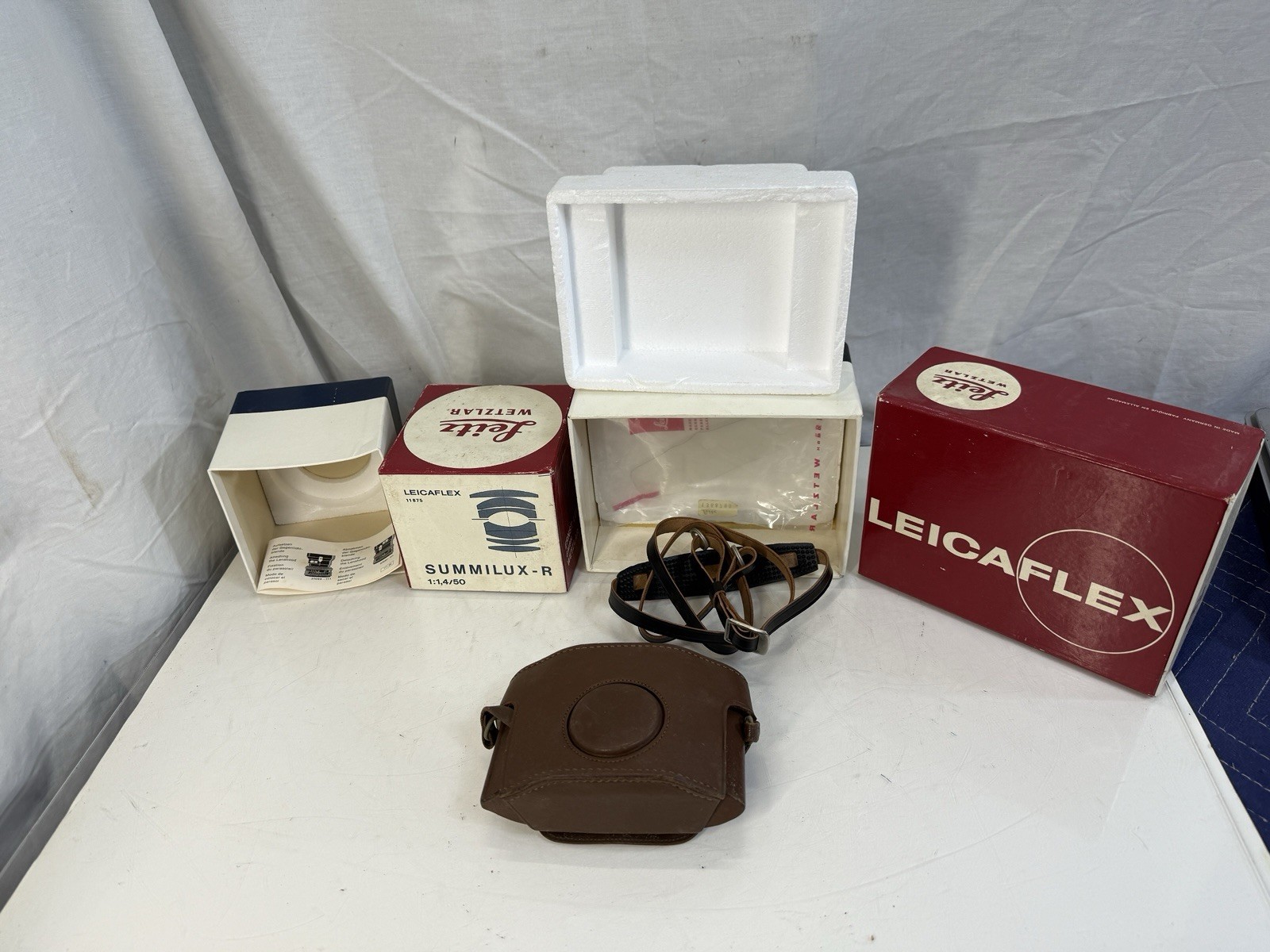 Vintage Leica Leicaflex SL & Summilux-R 50mm 1:1.4/50 Empty Boxes & Case Lot