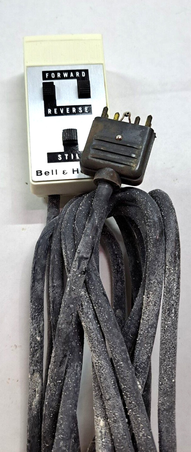 Bell & Howell Forward Reverse Still Remote for Black & White Movie Projector 8mm