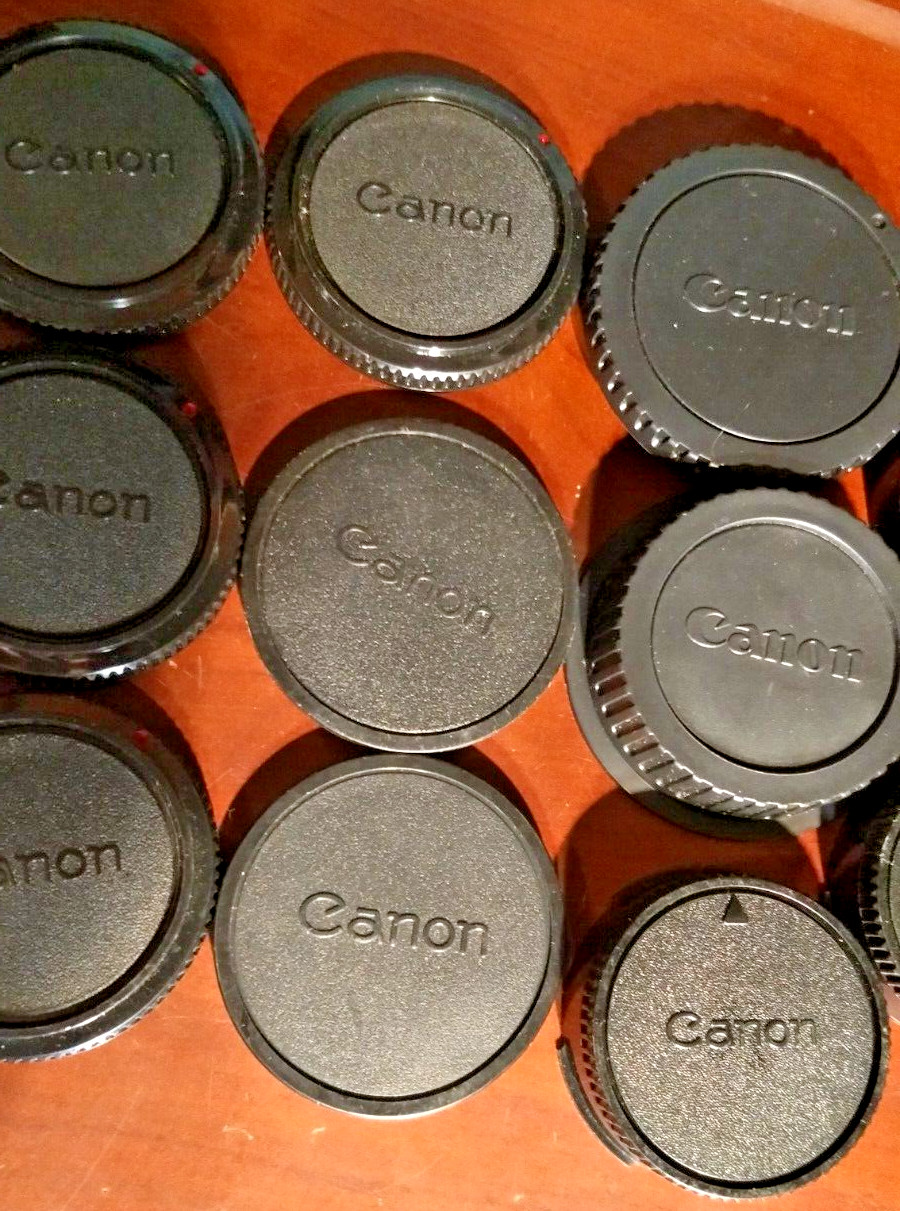 14 misc. CANON Lens Caps Replacement Camera Parts some have red dots