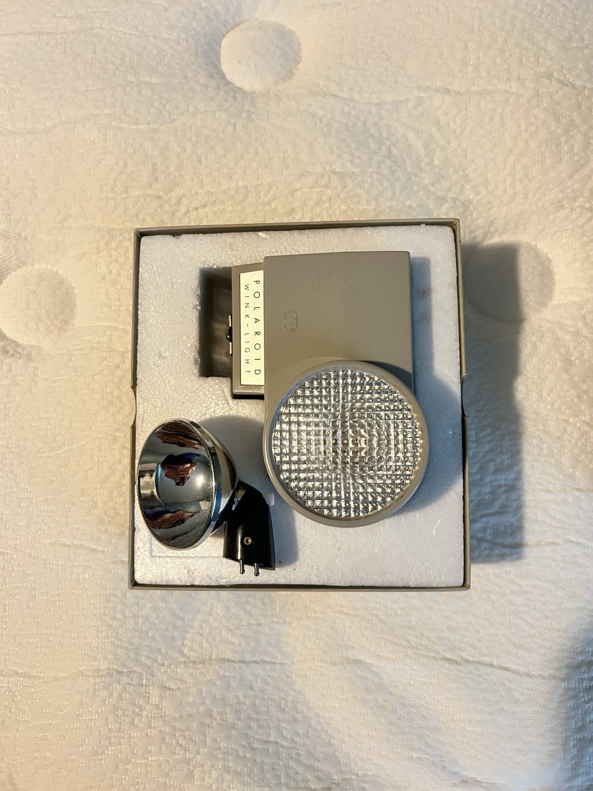 NOS Vintage Antique POLAROID WINK-LIGHT Model 250 FLASHOLDER with BOUNCE Flash