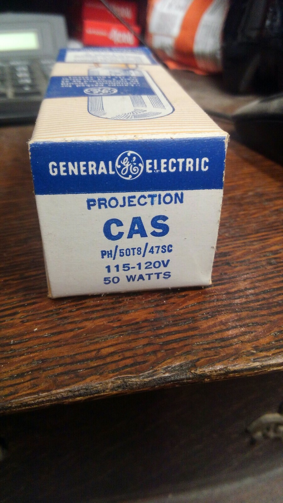 GE Projector Bulb CAS ph/50t8/47sc 115-120v 50Watts