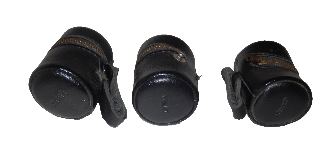3 Vintage Soligor 35mm Film Cases Canisters Holders Zipper Closure