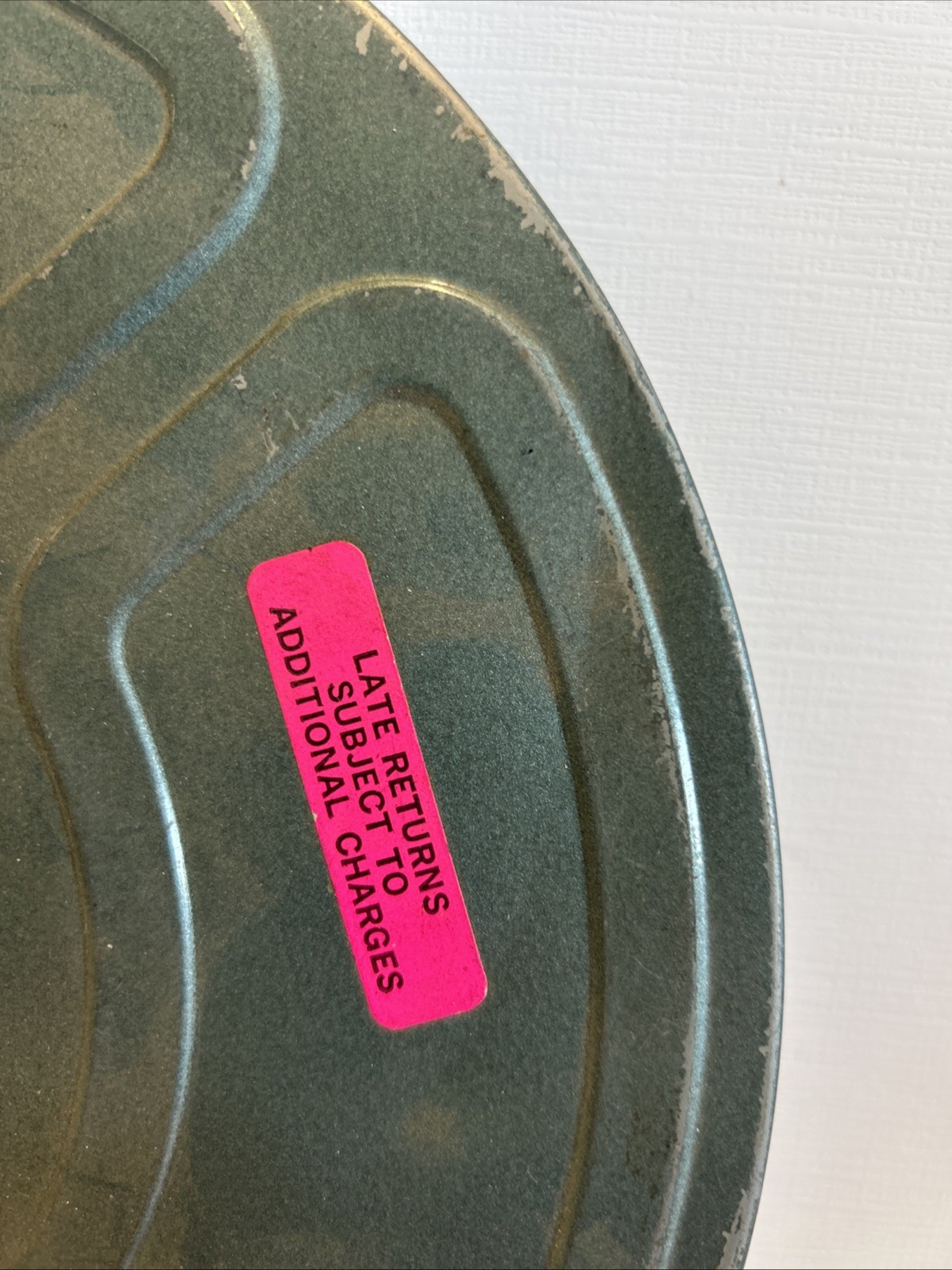 Vintage 10.5” Metal 16mm Film Reel Empty Canister Casual Ties Casualties Pyramid