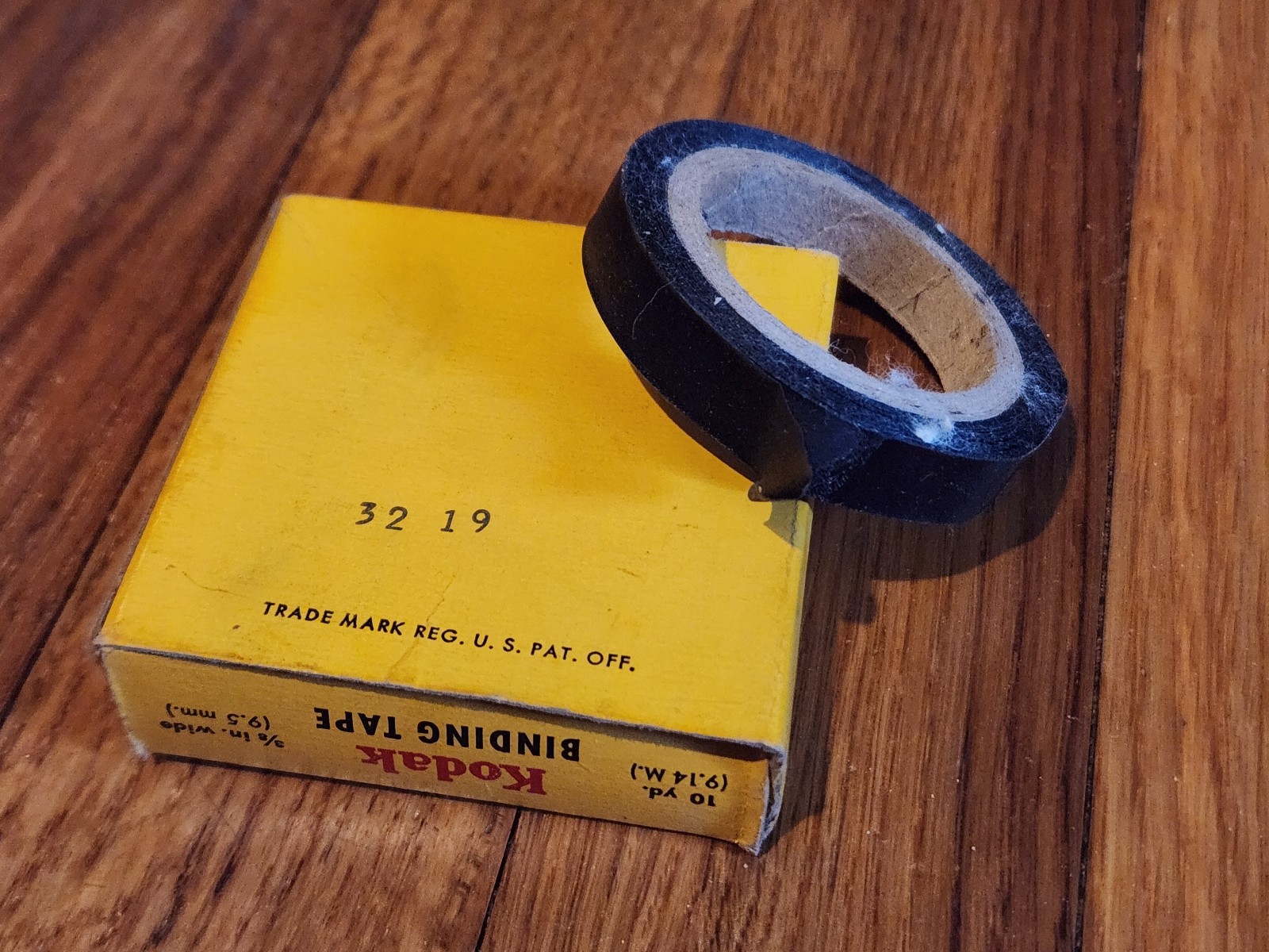 Vintage – Kodak 10yd 3/8″ Wide Black Binding Tape c. 1970s