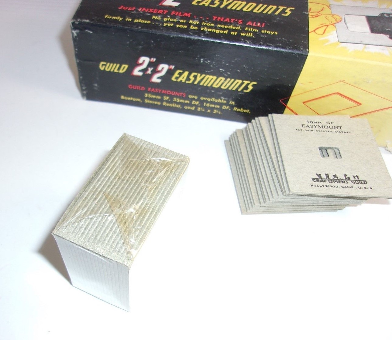 Guild vintage 16mm film SF Easymount 2″ x 2″ mount Lot