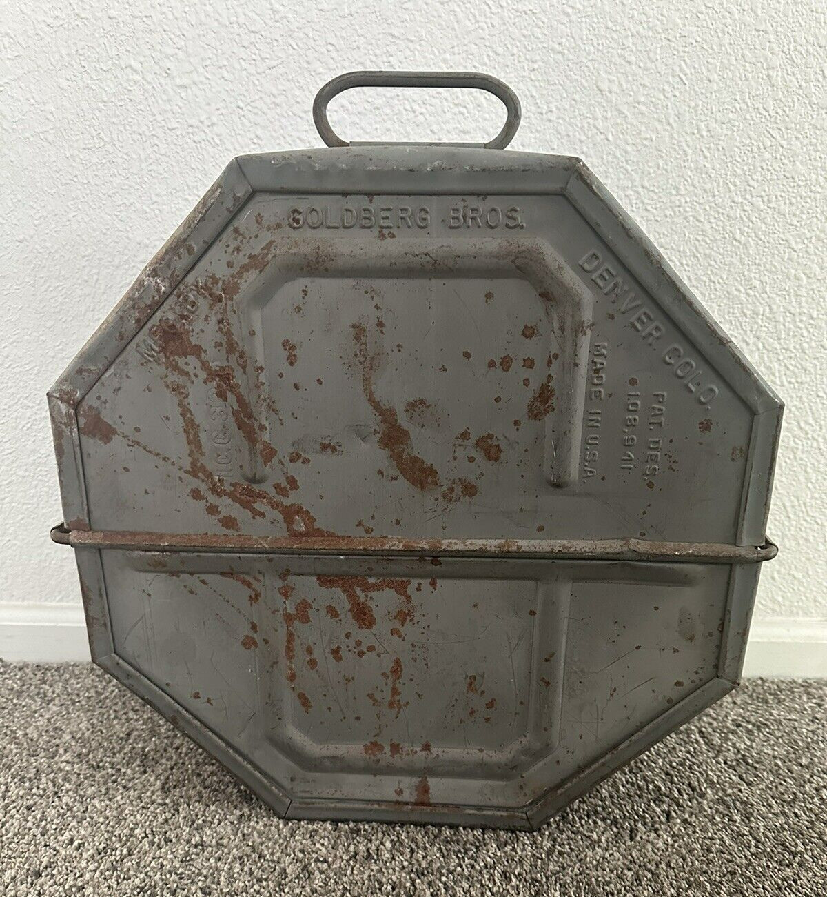 Goldberg Bros DENVER, CO. Film Reel Shipping Container Theater MOVIE Hollywood
