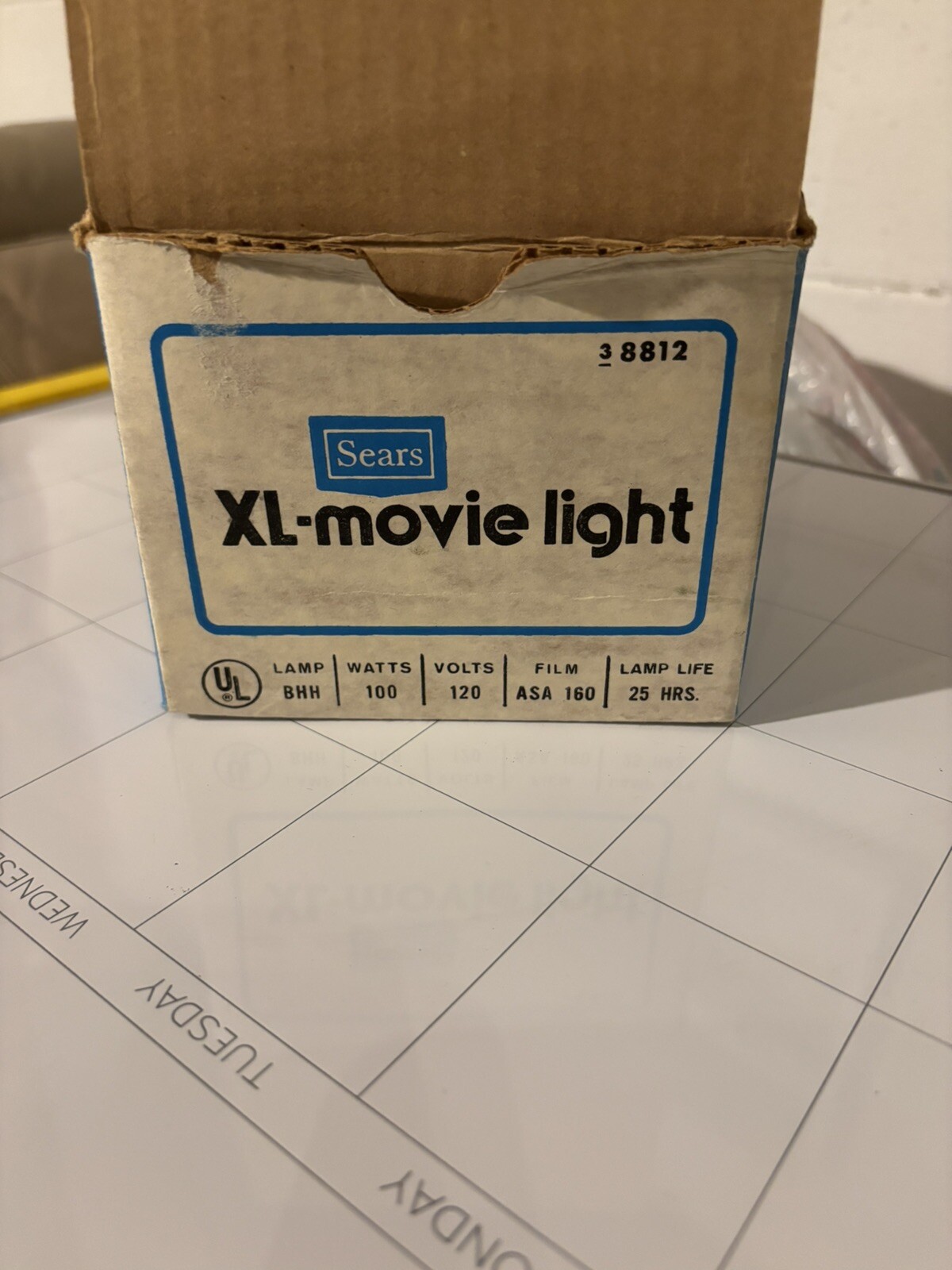 Vintage In The Box XL movie Light. Comes With Instructions Book. Sears
