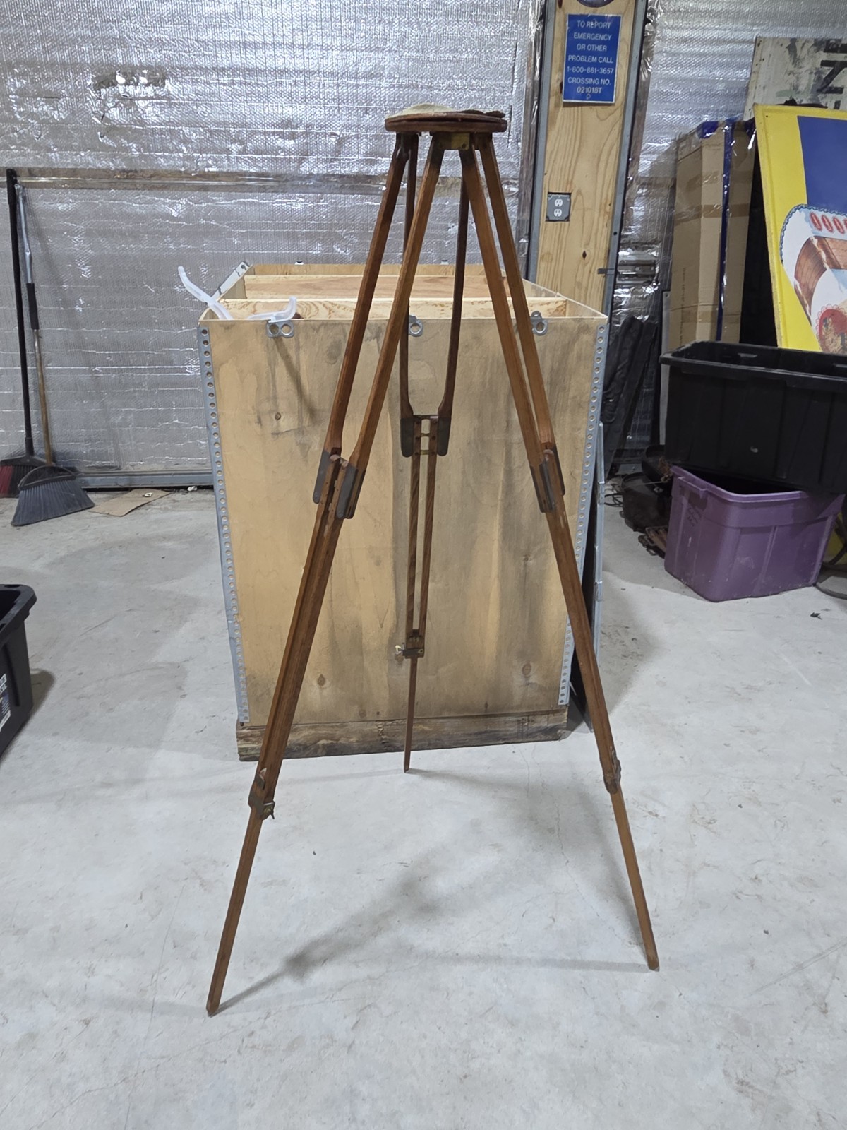 Antique Eastman Kodak Co. wooden Crown Tripod Rare Vintage