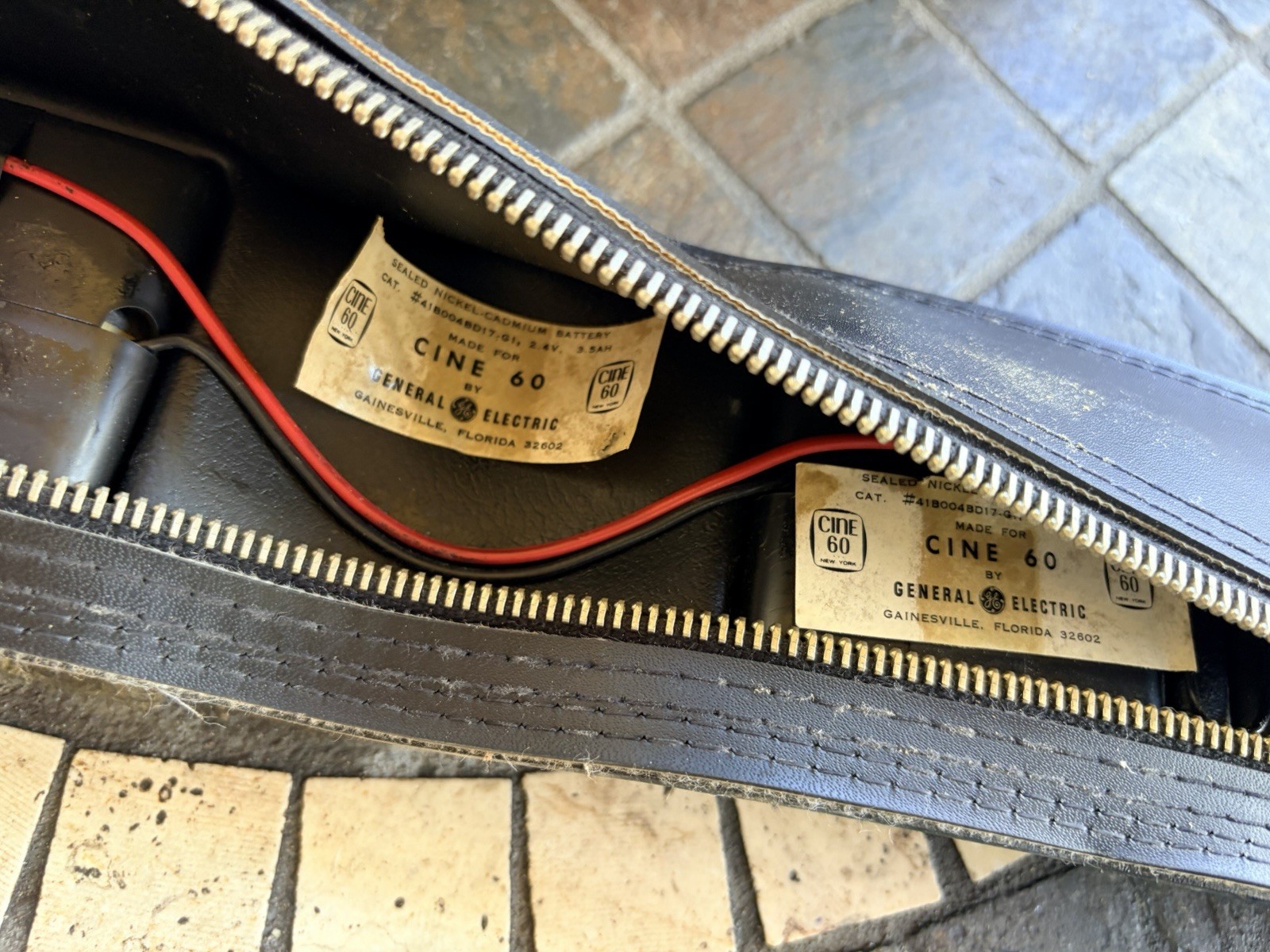 3 Cine 60 Nickel cadmium Power Belts & Cameraman Leather Case NY Comptroller