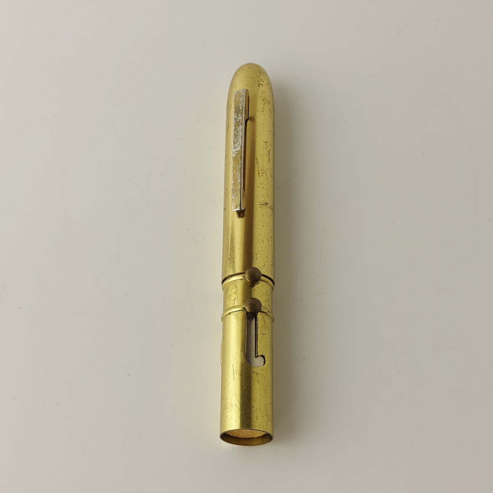 Vintage Retractable Double Ended Brass Camera Lens Brush and Polisher #5856