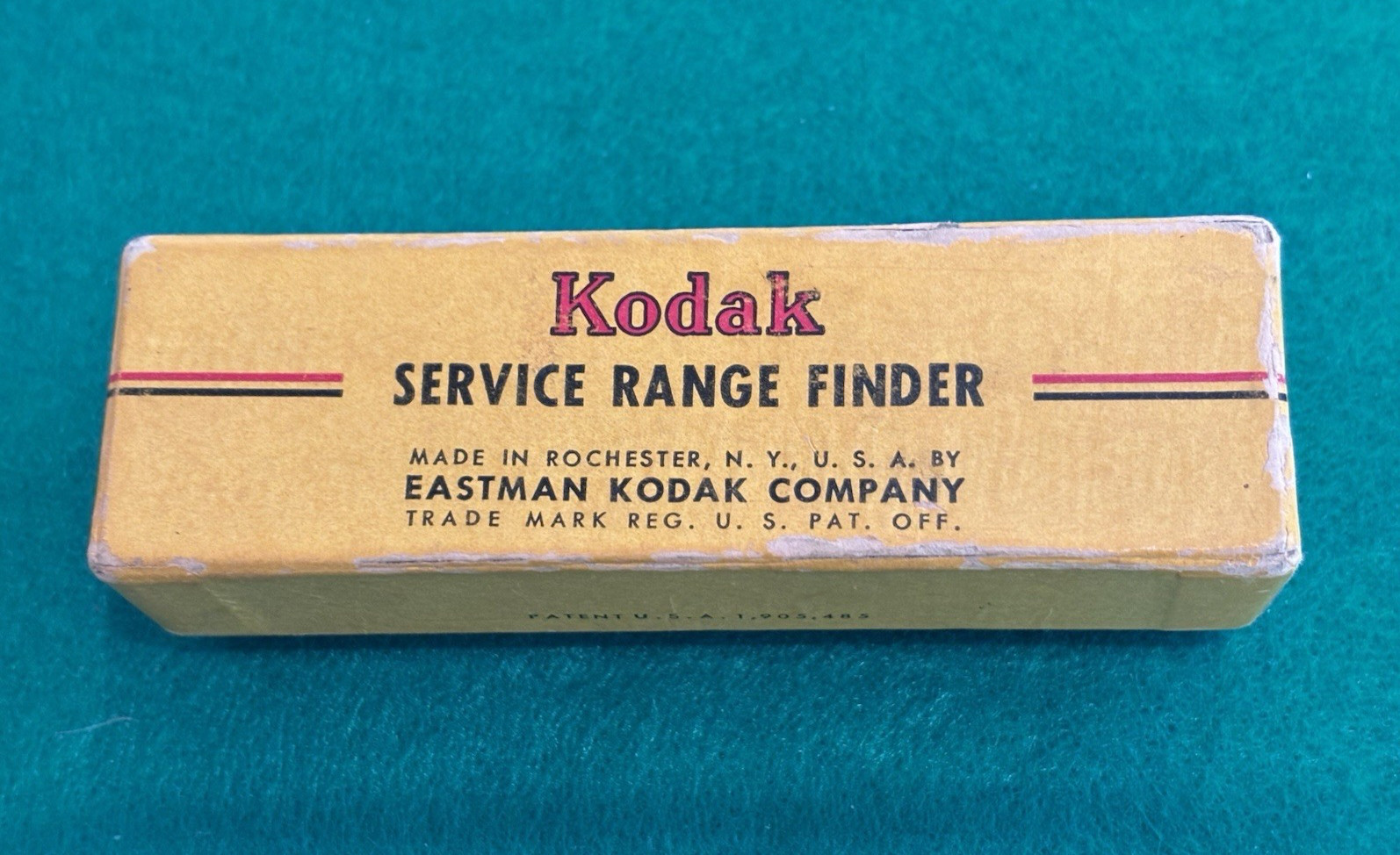 Vintage Kodak Service Range Finder w Box & Suede Case Eastman Rochester NY