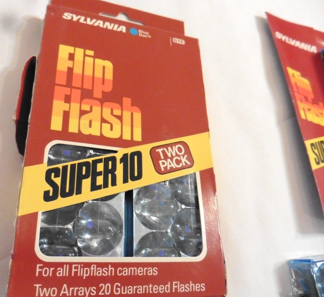 Vintage Unused Sylvania GTE Blue Dot Flip Flash Super 10 (3 Pack box + 20 no box