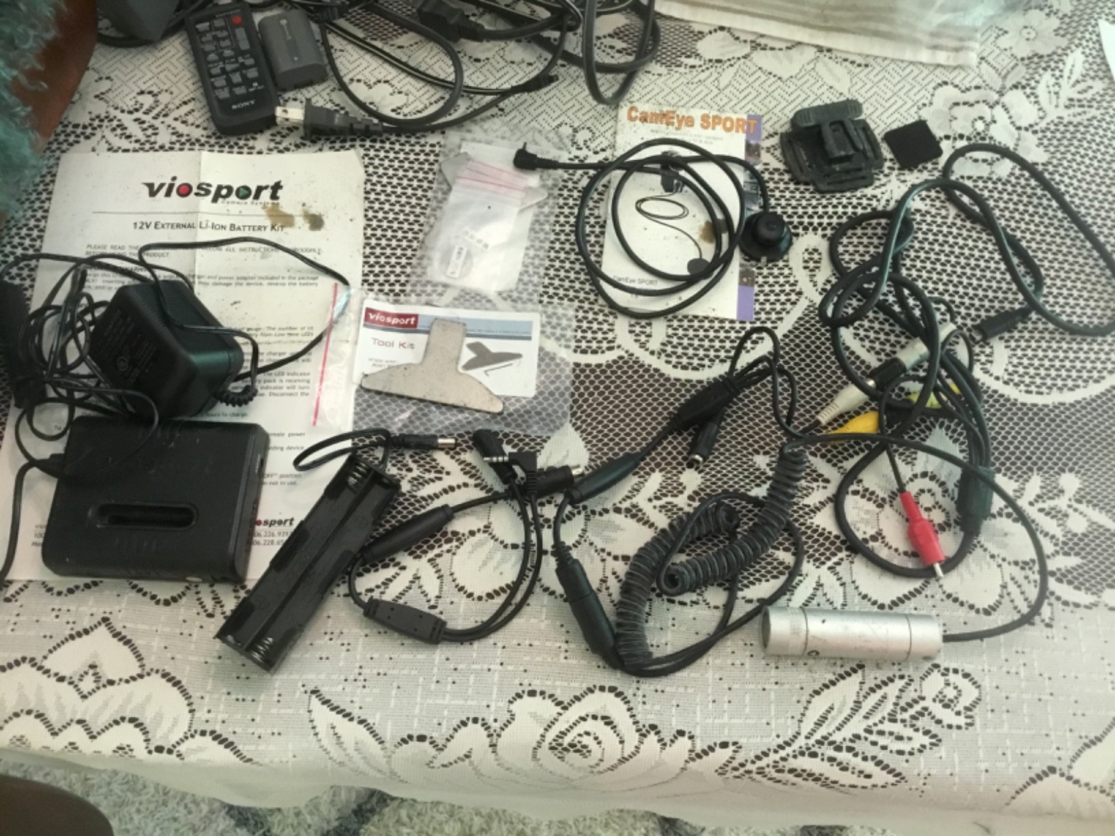 Viosport Action Adventure Cam & Sony Handycam DCR HC65 minidv retro camcorder