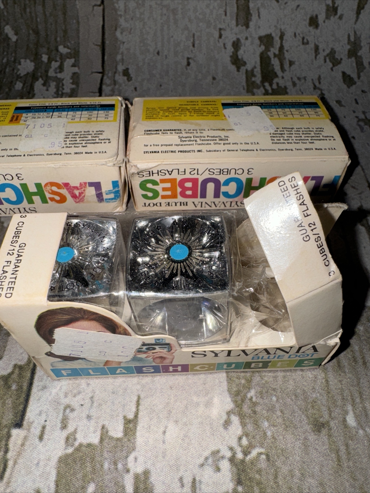 Vintage Sylvania Blue Dot Flashcubes Lot Of 8 Cubes 32 Flashes New