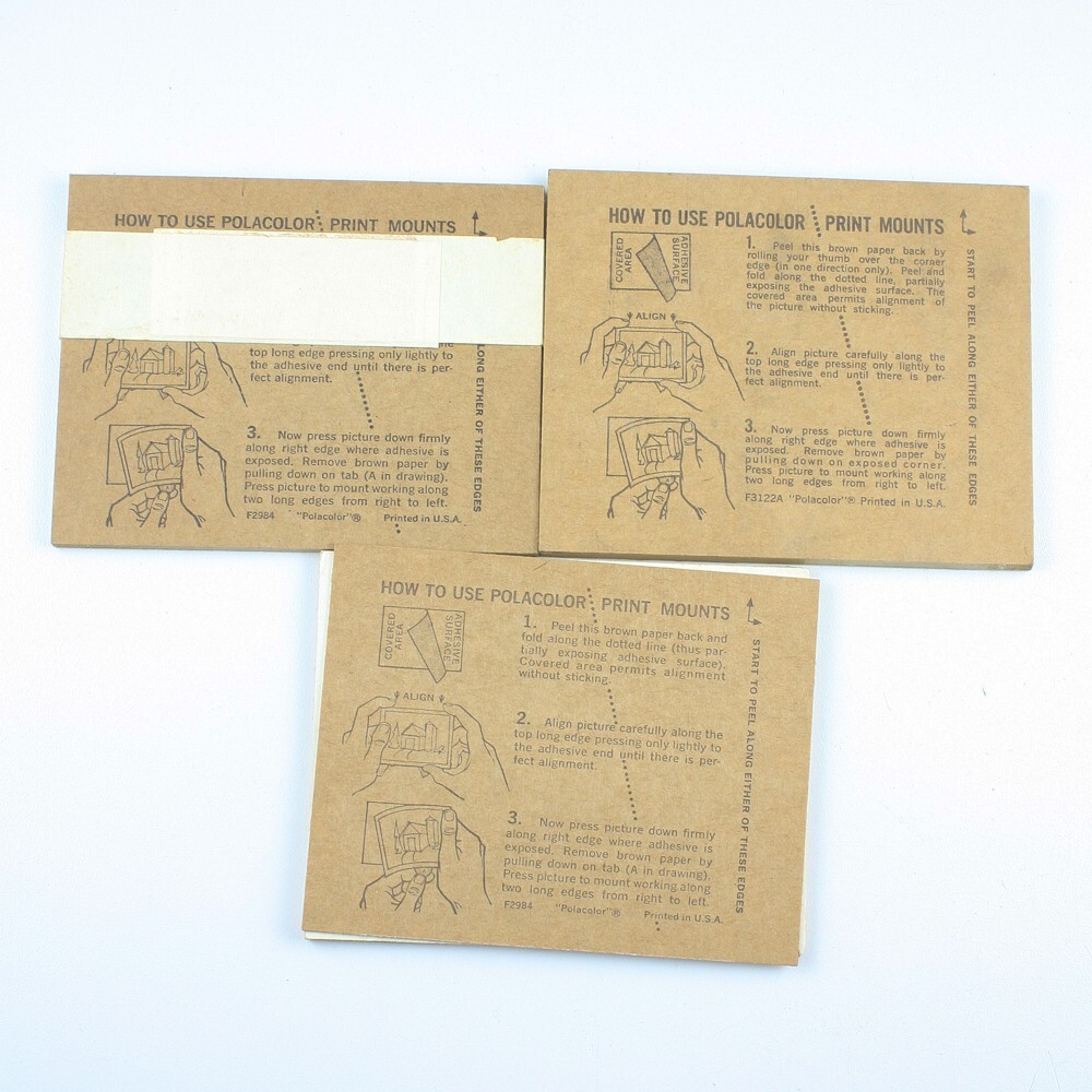 Polaroid Polacolor Print Mounts – Vintage Photo Mounts – Lot of 3 Packs of Cards