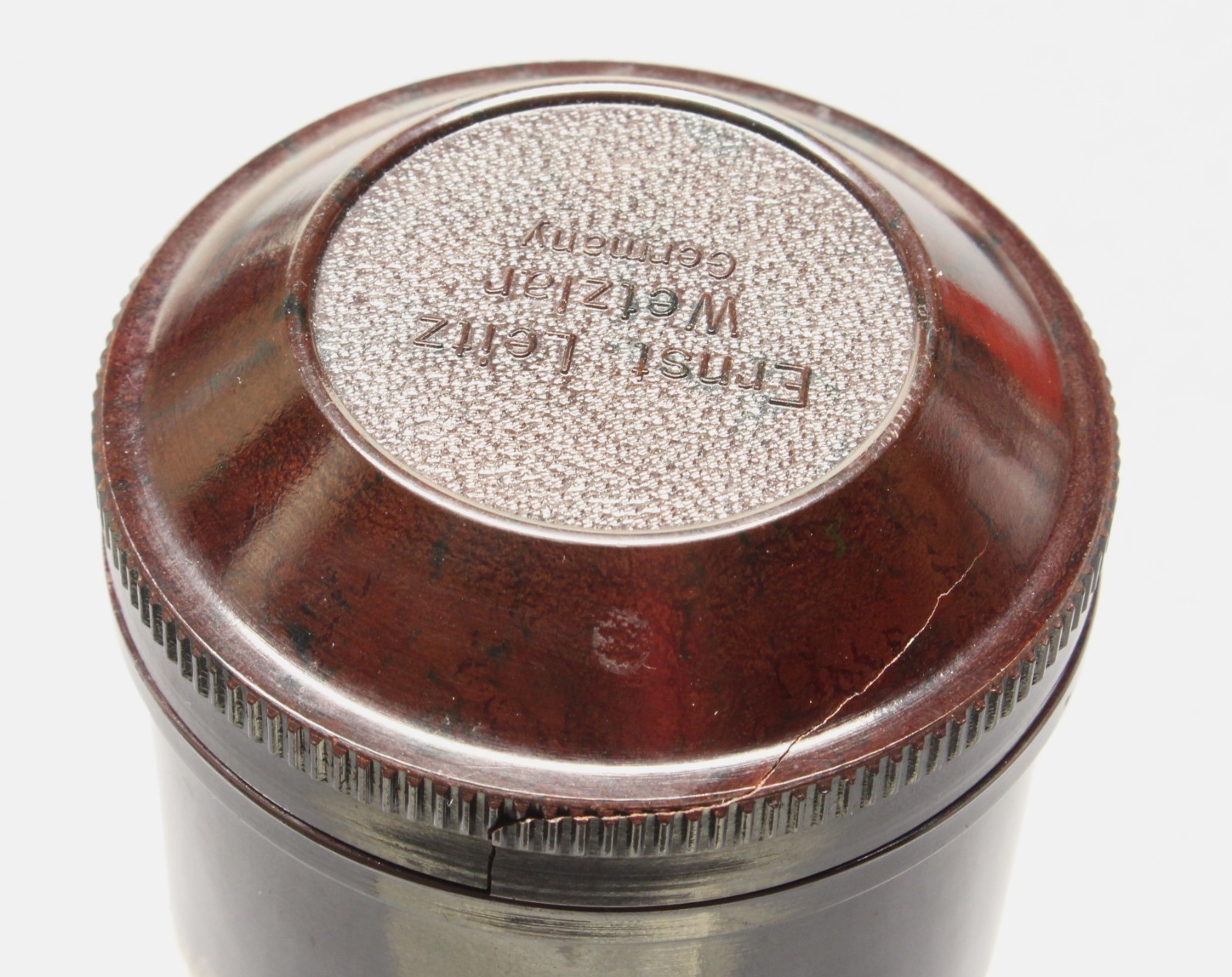 Leitz Wetzlar Dark Brown Bakelite Lens Case for Leica 5cm Elmar or Summar
