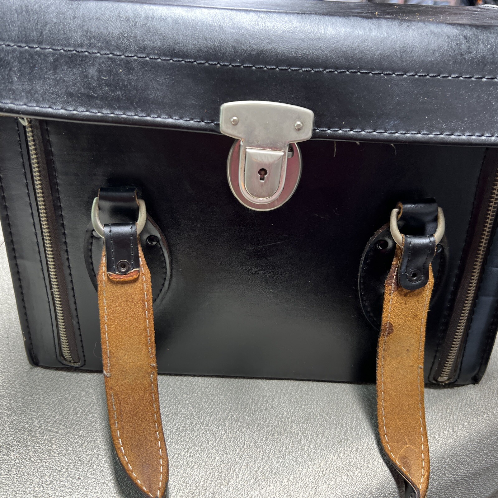 VINTAGE KALI-BAG BLACK LEATHER LARGE CAMERA BAG KALIMAR IN JAPAN