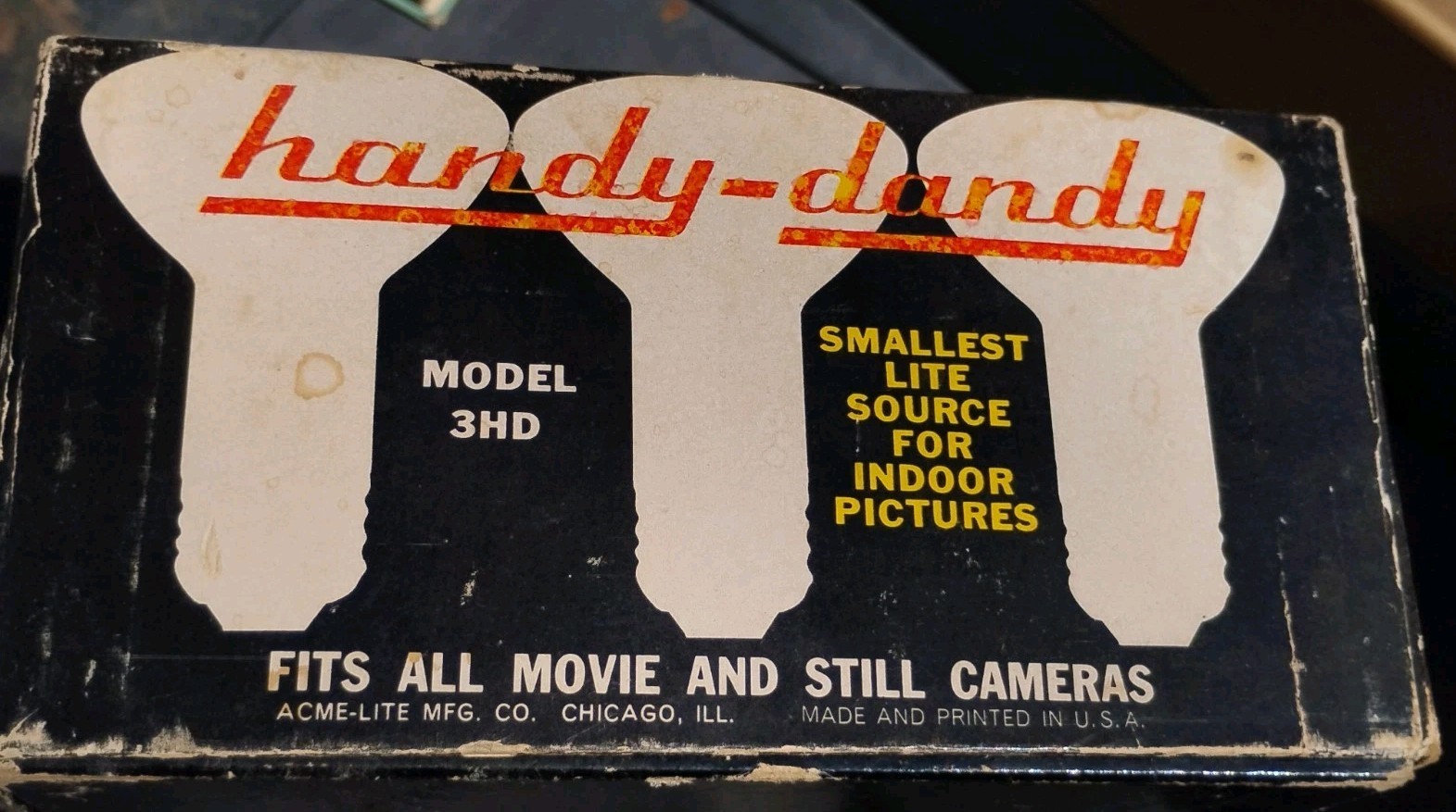 Vintage Handy Dandy Model 3HD Photography Light For Indoor Use