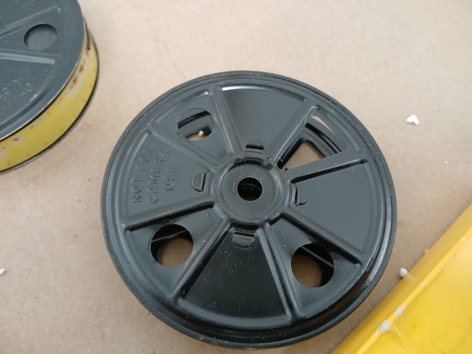 Lot of 5 Vintage 16mm Metal Film Reels with Film Early Home Movies Estate Find