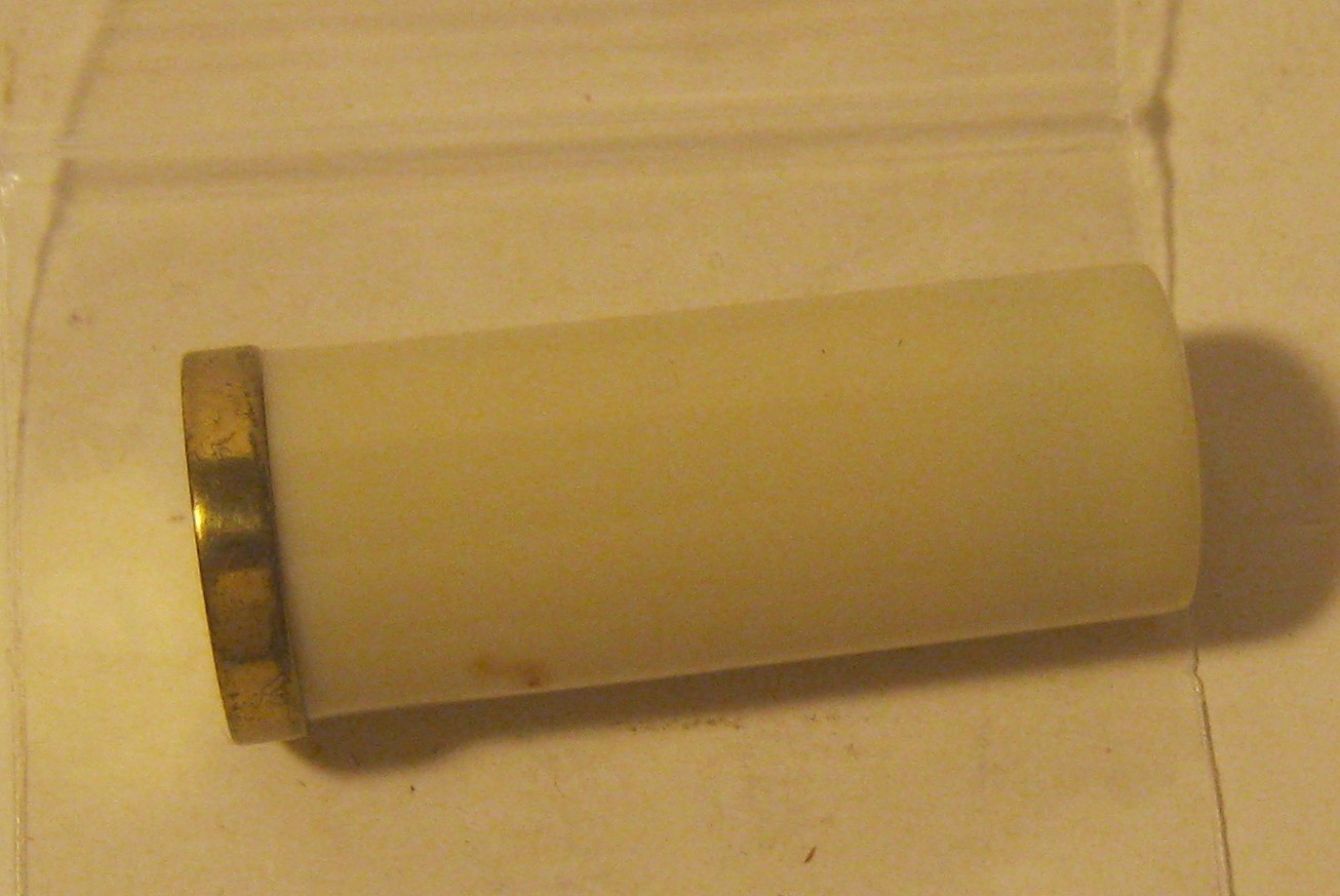 Vintage Retractable Camera Brush Lipstick Style Brass Base Celluloid Cap NICE!!