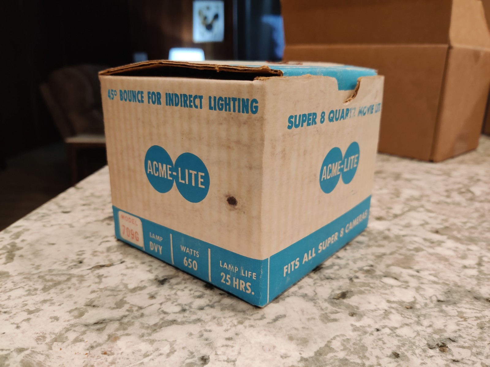 Acme-Lite Super 8 Quartz Movie Light – WORKS – New Old Stock