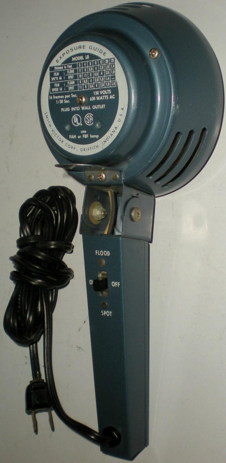 CAMERA PHOTOGRAPHY LIGHT LIGHTING SPOT FLOOD SMITH VECTOR MODEL L8 120V 650 WATT