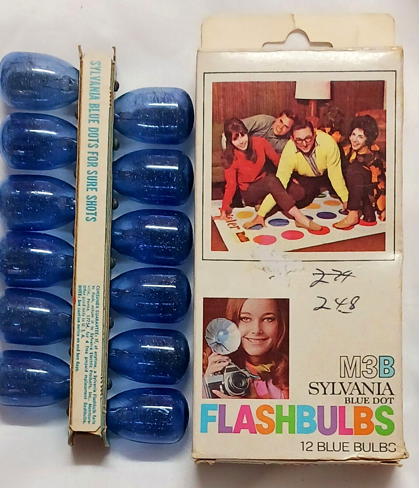 SYLVANIA BLUE DOT FLASHBULBS M3B COMPLETE 12 BULBS NEW SEE PICS