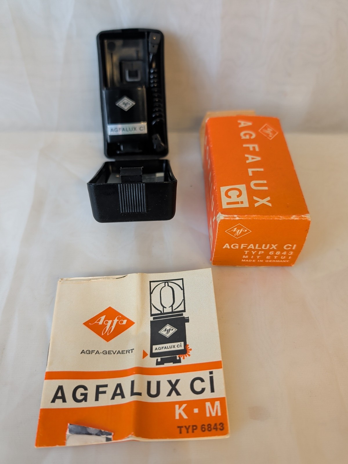 Vintage Agfa Agfalux Ci K-M 6843 Original Box & Instructions No Bulbs