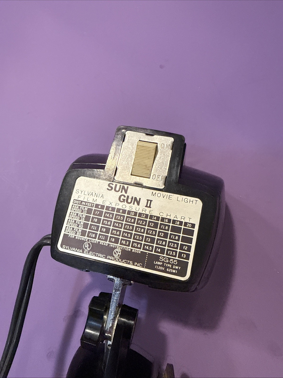 Sylvania Sun Gun II SG-55 Vintage Movie Light