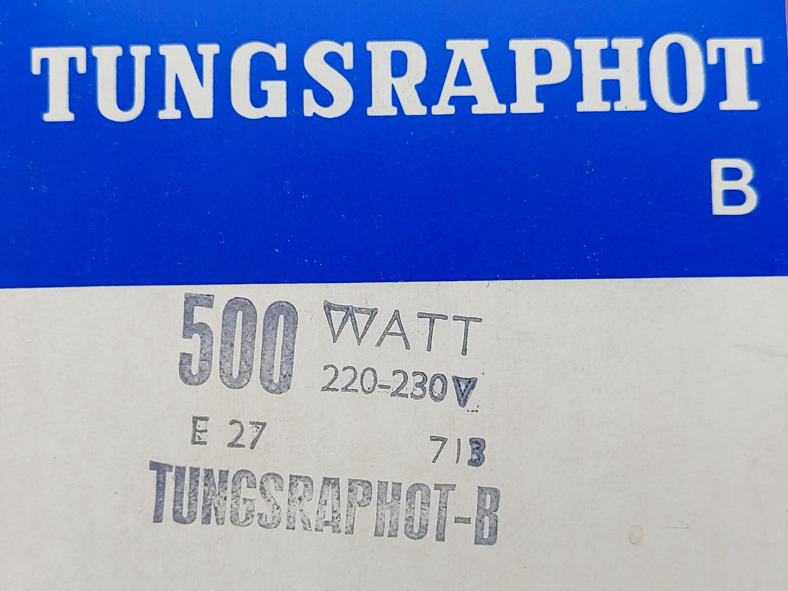 Tungsraphot – B Lamp 500W E27 220V