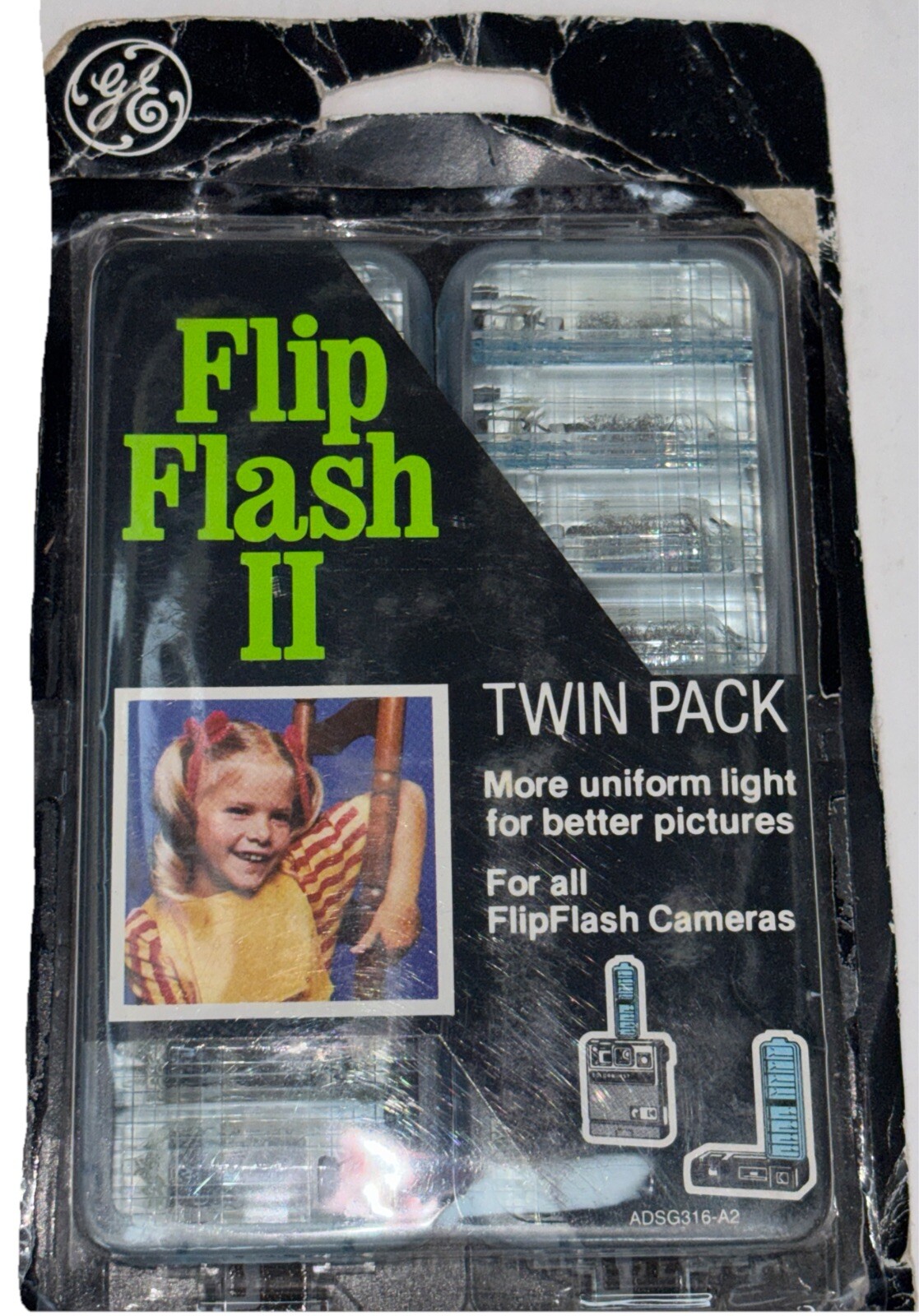 Vintage GE Flip Flash II 2 Twin Pack Flash Packs for FlipFlash Camera