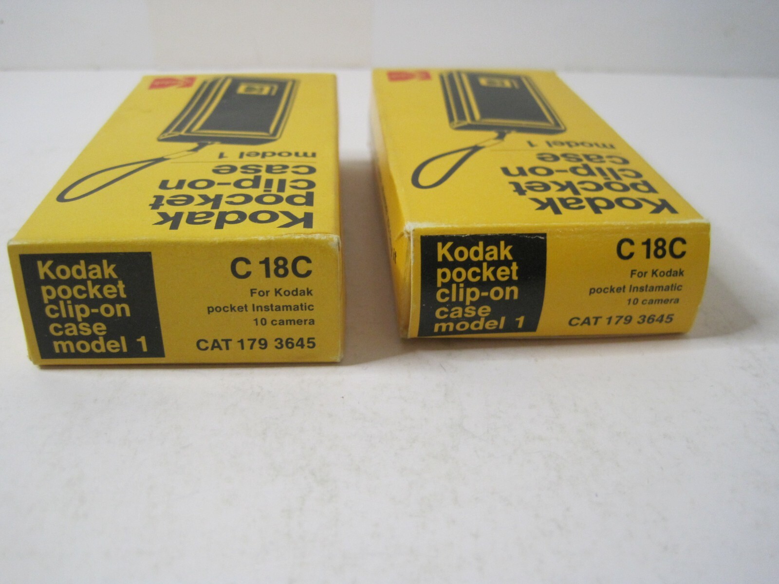 Lot of 2 Kodak Pocket Clip-on Case Model 1 C 18C For Kodak Instamatic 10 Camera