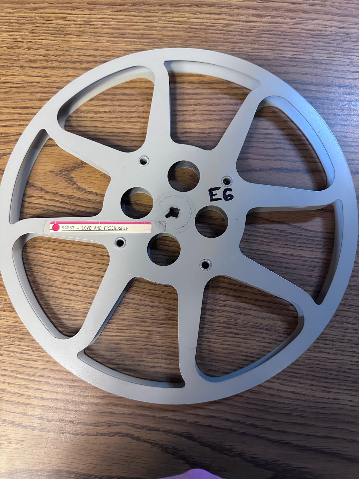4 – Large 16MM Empty Film Reels & Cans, Nice Condition,Gray