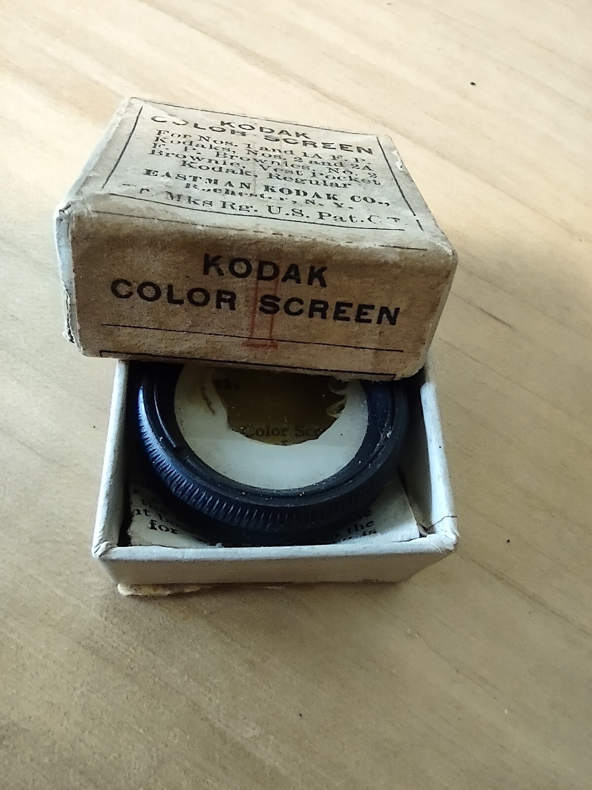 Vintage Kodak Film Cannister And Color Screen (Damaged) – Lot Of 2