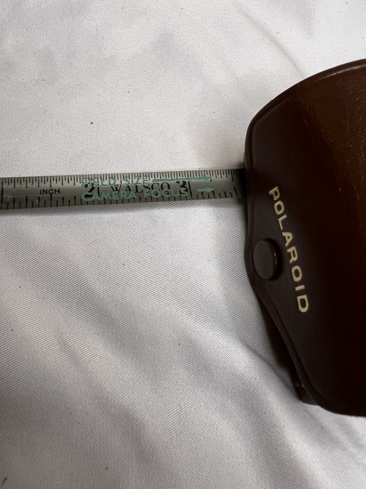 Vintage Polaroid Len Kit Leather Case with Measuring Tape