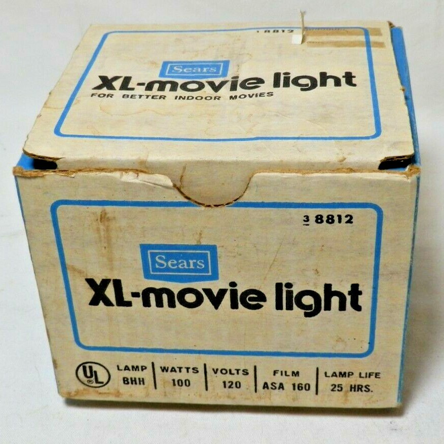VINTAGE SEARS XL-MOVIE LIGHT-100 Watts 120 Volt -For Movie Or Stills, Excellent