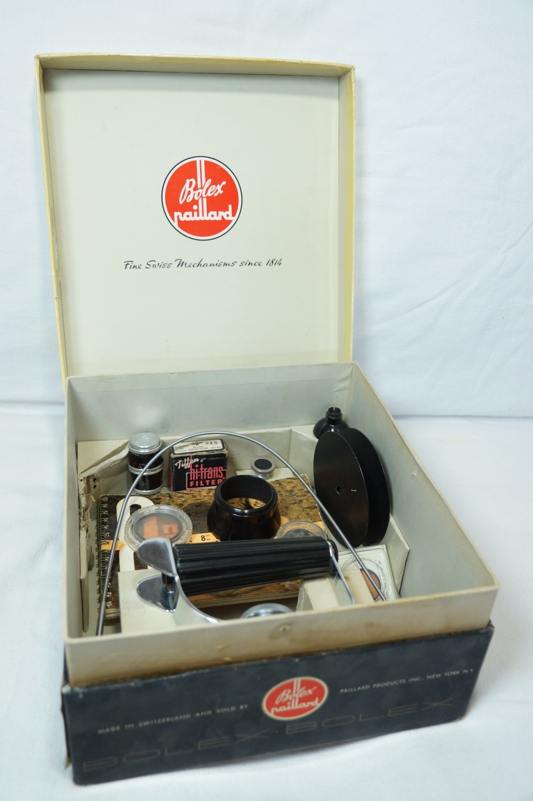 Original Paillard Bolex H16 Camera box With Manual & a bunch of Parts
