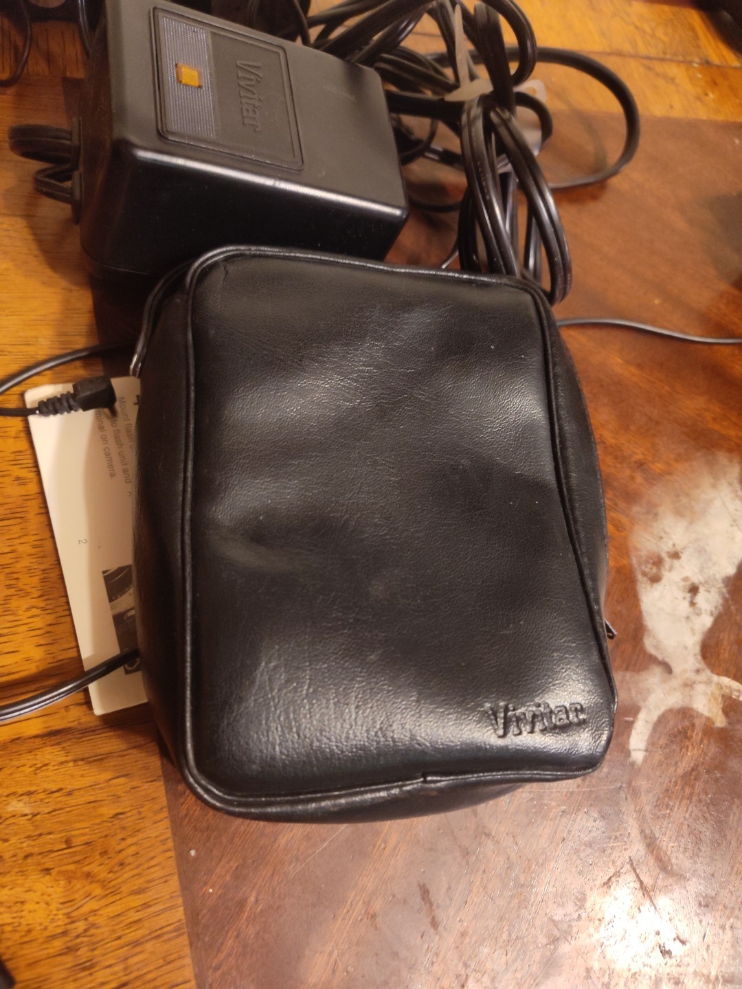Vivitar Auto Thyristor 292 Camera Flash/ MV-3 Charger Converter/ Vivitar NC-2