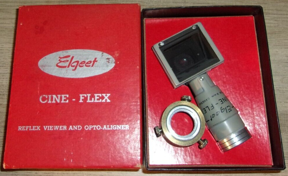 Vintage Elgeet Cineflex CFX-8 for 8MM film cameras Opto-Aligner Reflex Viewer