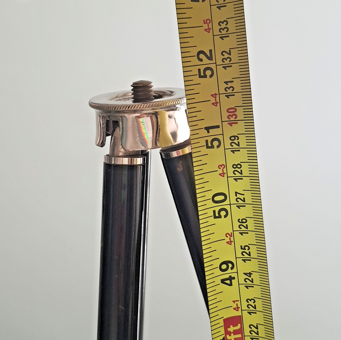 Vintage SUSIS Normal Brass Camera Tripod German Black Enamel Antique Stand 131cm