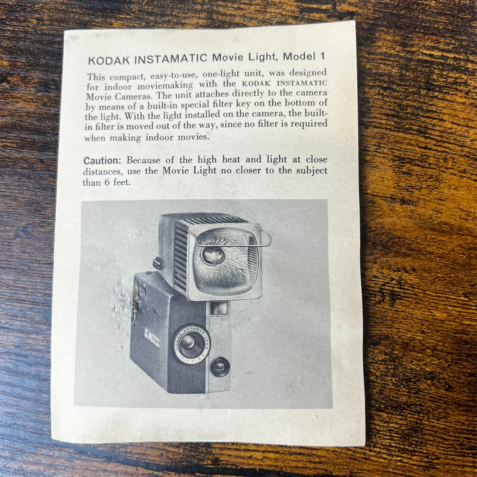 Vintage Kodak Instamatic Movie Light Model 1 No. D375 in Box Needs New Bulb