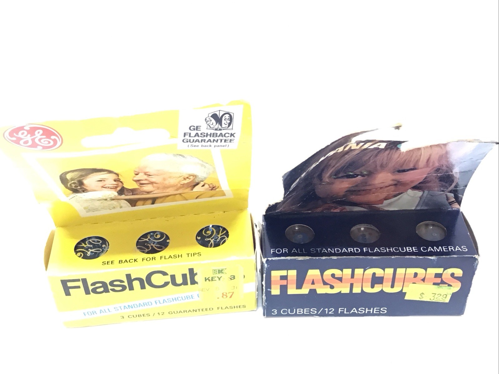 Vintage Film Photography Flashcubes GE & GTE Boxed 6 Cubes 24 Flashes