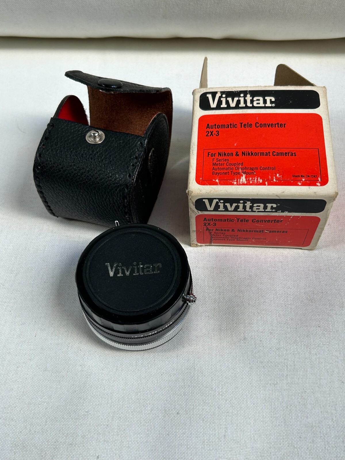 Vivitar Automatic Tele Converter 2X-3 Japan NM WITH CASE AND ORIGINAL BOX
