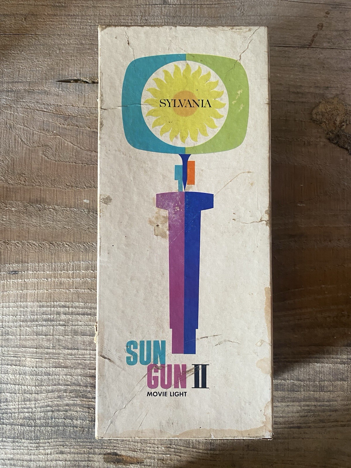 Vintage Sylvania SUN GUN II MOVIE LIGHT SG-55 w/ Original Box And Manual