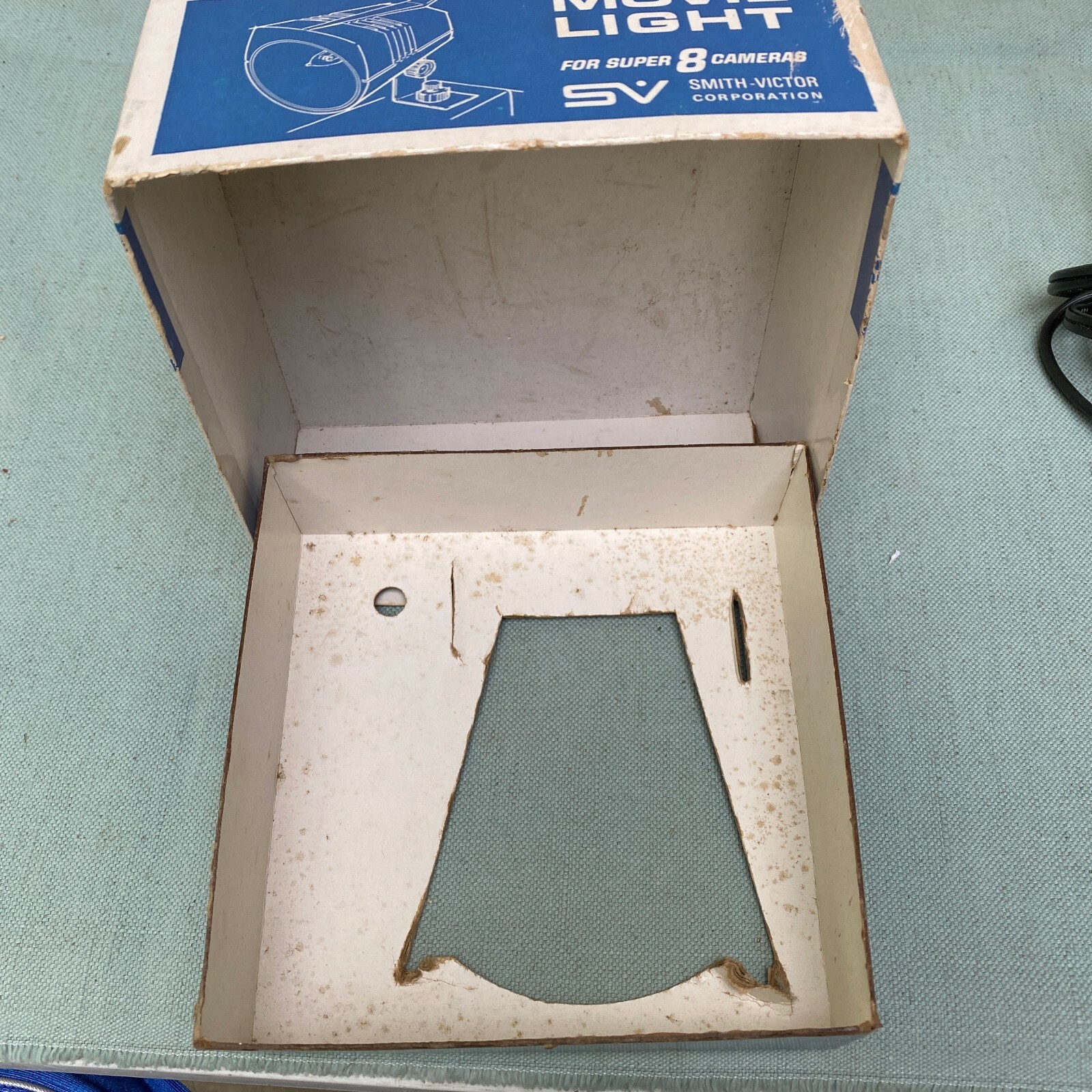 SV Smith Victor Movie Light Super 8 Camera Q1U Griffith Indiana Box Brackets VTG